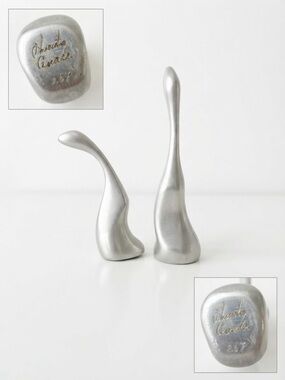Vintage Hoselton Signed Aluminum Bird Sculptures- Signed